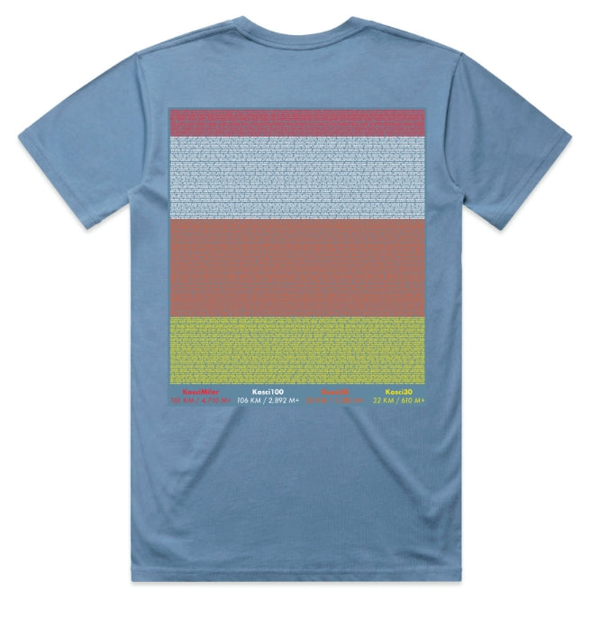 Ultra Trail Kosciuszko 2025 Men's Name Shirt- Fog Blue