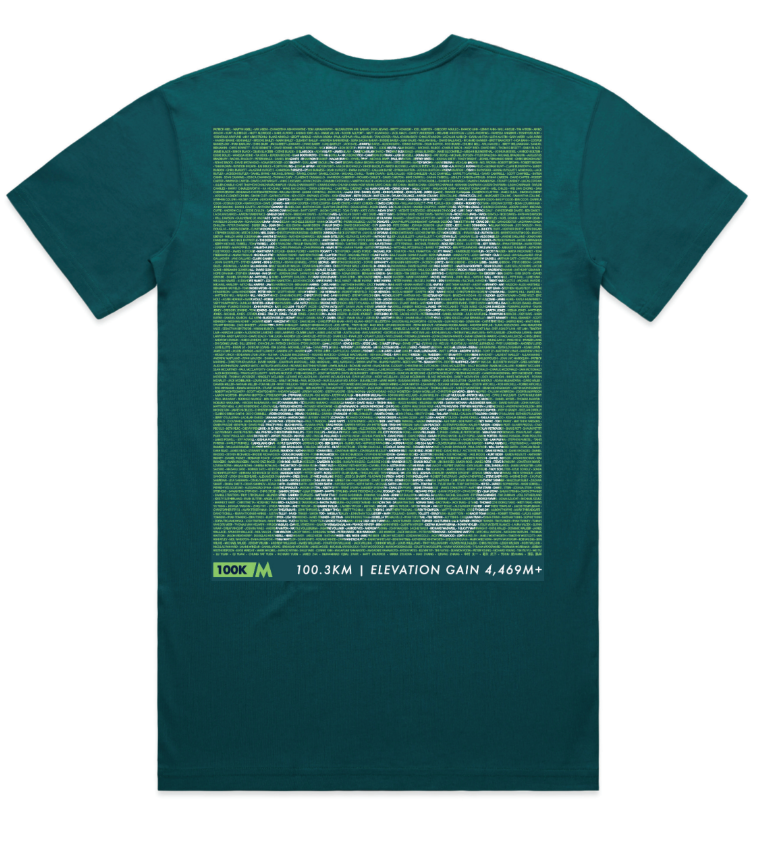 Ultra Trail Australia 2024 Women's 100k Name Shirt - Atlantic