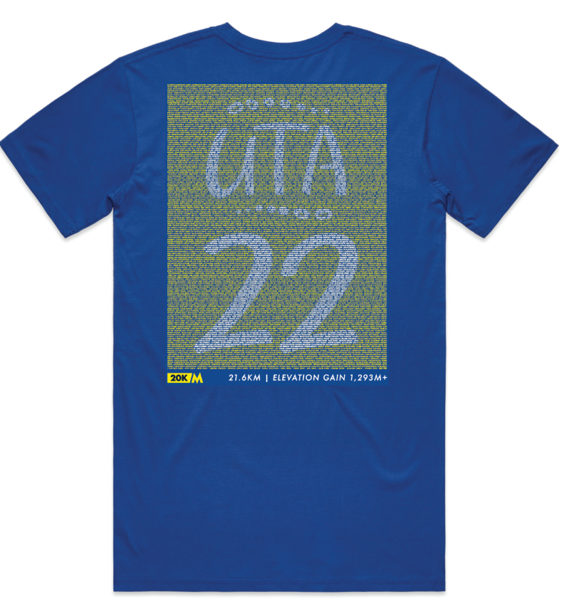 Ultra Trail Australia 2024 Women's 22k Name Shirt - Bright Royal