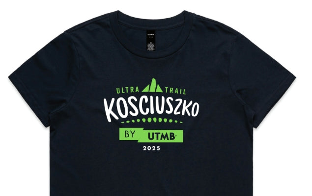 Ultra Trail Kosciuszko 2025 Women's Name Shirt- Navy