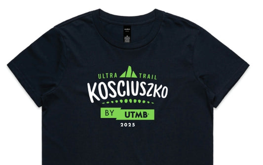 Ultra Trail Kosciuszko 2025 Women's Name Shirt- Navy